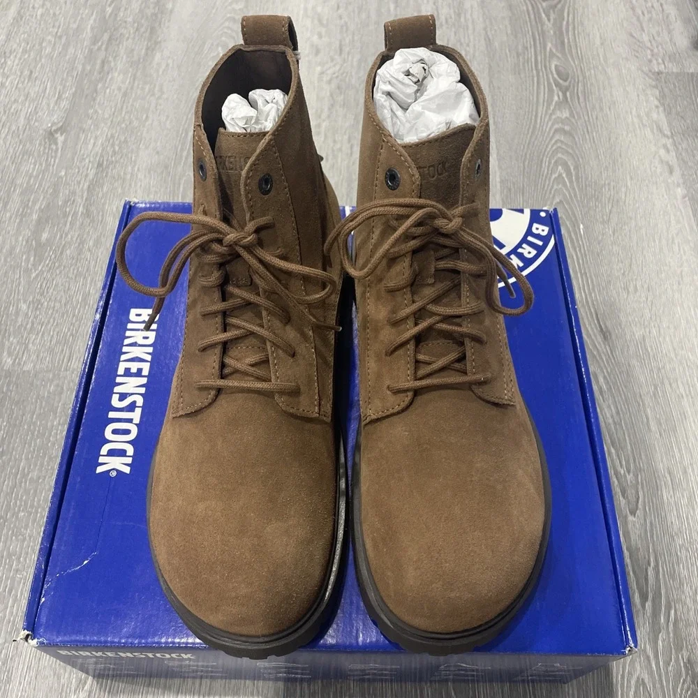 Birkenstock Highwood Lace Suede Leather Mid-Calf Chelsea boot Brown Men's 42